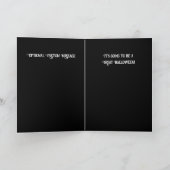 Gekke skelet Halloween Feestdagen Kaart (Binnen)