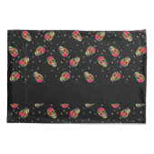 Gekke skulls op zwart kussensloop (Achterkant)