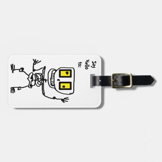 Gekke Skully Bagagelabel (Voorkant horizontaal)