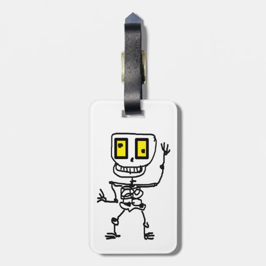 Gekke Skully Bagagelabel (Achterkant verticaal)
