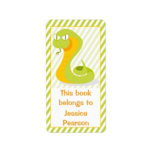 Gekke slang Deze behoort tot Bookplate Sticker