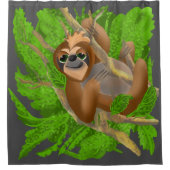 Gekke sleuf in een structuur douchegordijn (Voorkant)