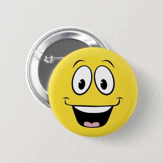 Gekke Smile Face Ronde Button 5,7 Cm (Voorkant /achterkant)