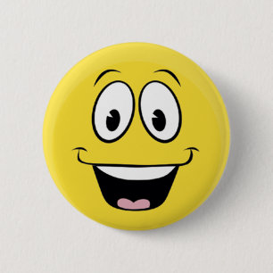 Gekke Smile Face Ronde Button 5,7 Cm