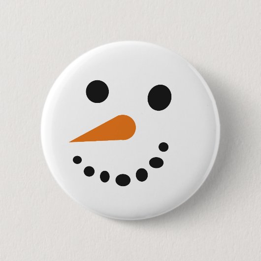 Gekke sneeuwman vakantiepin ronde button 5,7 cm (Voorkant)