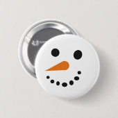 Gekke sneeuwman vakantiepin ronde button 5,7 cm (Voorkant /achterkant)