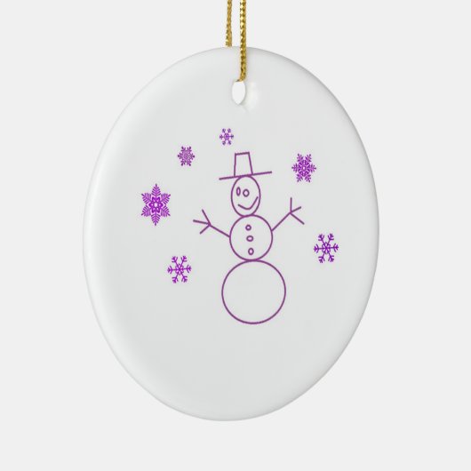 Gekke sneeuwpop Ornament (Rechts)