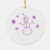Gekke sneeuwpop Ornament (Voorkant)