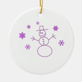 Gekke sneeuwpop Ornament