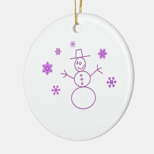 Gekke sneeuwpop Ornament (Links)