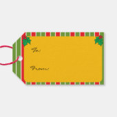 Gekke sneeuwpoptrein | Kerstmis Cadeaulabel (Achterkant Horizontaal)