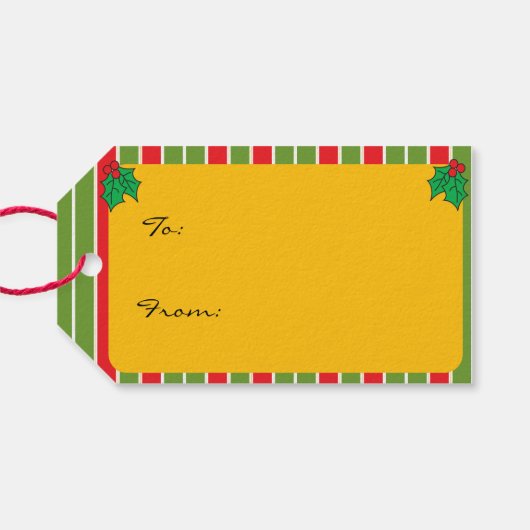 Gekke sneeuwpoptrein | Kerstmis Cadeaulabel (Achterkant Horizontaal)