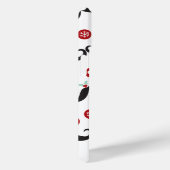 Gekke snor Grappig gezicht Mistletoe hart vakantie Case-Mate iPhone Case (Achterkant / Rechts)