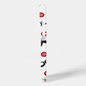 Gekke snor Grappig gezicht Mistletoe hart vakantie Case-Mate iPhone Case (Achterkant / Links)