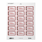 Gekke SOCK MONKEY Birthday Address Label SMR. (Full Sheet)