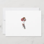 Gekke SOCK MONKEY Birthday Invitation SMR (foto) Kaart (Achterkant)