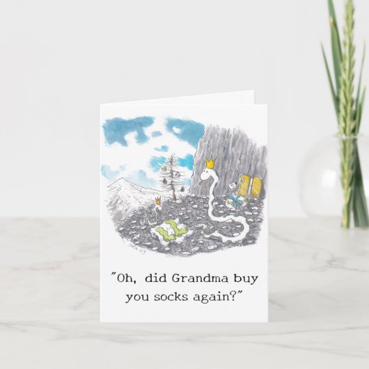 Gekke Sokken Kerst Kaart (Voorkant)