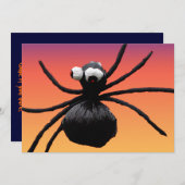 Gekke Spider Halloween Kaart (Voorkant / Achterkant)