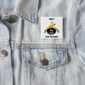 Gekke spinnepen vierkante button 5,1 cm (In situ)