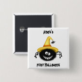 Gekke spinnepen vierkante button 5,1 cm (Voorkant /achterkant)