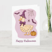 Gekke Spooky Goose and Pumpkin Kaart (Voorkant)
