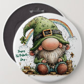 Gekke St. Patrick's Dag Kabouter Ronde Button 6,0 Cm (Voorkant /achterkant)