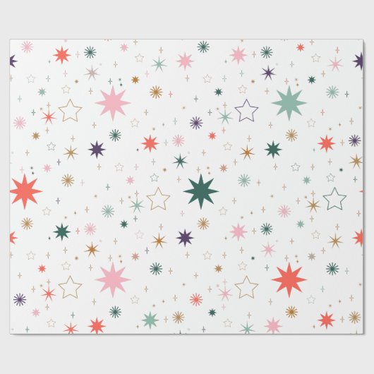 Gekke Starburst en Star Pattern Cadeaupapier (Vlak)
