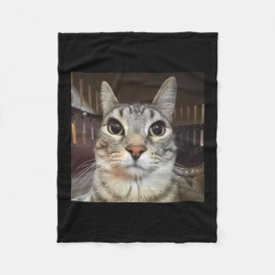 Gekke Staring Cat Meme Fleece Deken