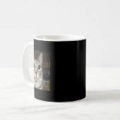Gekke Staring Cat Meme Koffiemok (Voorkant links)