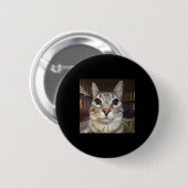 Gekke Staring Cat Meme Ronde Button 5,7 Cm (Voorkant /achterkant)