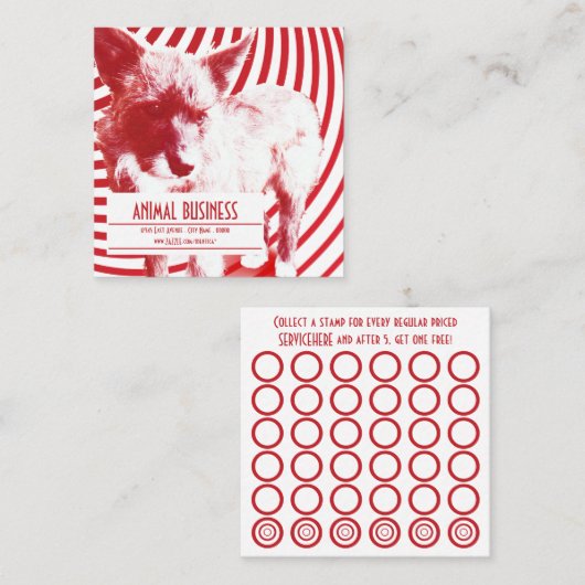 gekke stemkaart klantenkaartje (Voorkant / Achterkant)