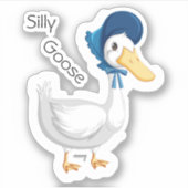 Gekke Sticker Ganzenfles, Grappige stickers, Water (Voorkant)