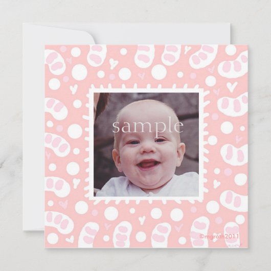 Gekke Stippen geboorteaankondiging (Voorkant)