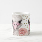 Gekke struisvogels met bloemenelegantie koffiemok (Center)