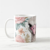 Gekke struisvogels met bloemenelegantie koffiemok (Links)