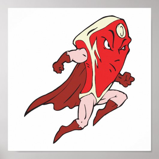 gekke superheld capsule supersteak poster (Voorkant)