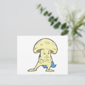 gekke superheld fungi paddenstoel cartoon charac briefkaart (Staand voorkant)