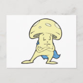 gekke superheld fungi paddenstoel cartoon charac briefkaart (Voorkant)