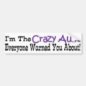 Gekke tante Bumpersticker (Voorkant)