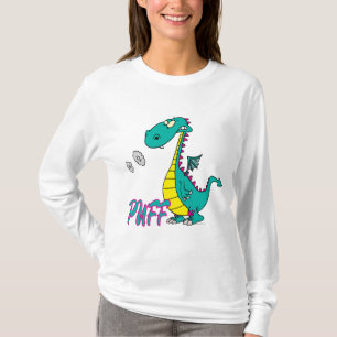 gekke tekenfilmtekenfilm puff dragon t-shirt