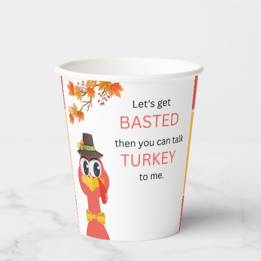 Gekke Thanksgiving Cup Papieren Bekers (Voorkant)