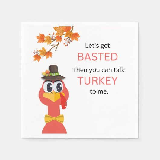 Gekke Thanksgiving Papier Napkin Servet (Voorkant)