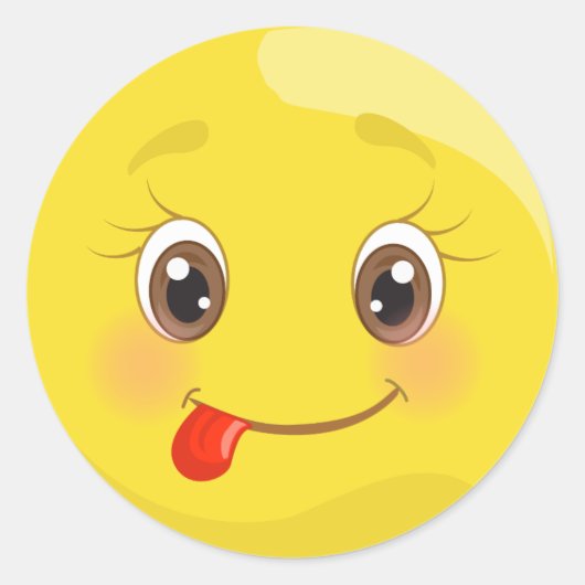 Gekke Tong Gezicht Emoji Stickers (Voorkant)