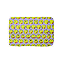 Gekke tongglimlach kant Emoji Bath Mat