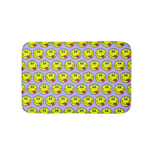 Gekke tongglimlach kant Emoji Bath Mat