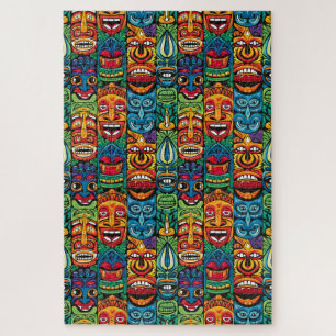 Gekke tropische Tiki maskers Legpuzzel