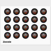 Gekke Trots Harde Stem Basbal Oom Grappige Basbal Ronde Sticker (Vel)