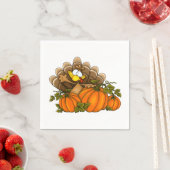 Gekke Turkije en pompoenen Servet (Insitu)