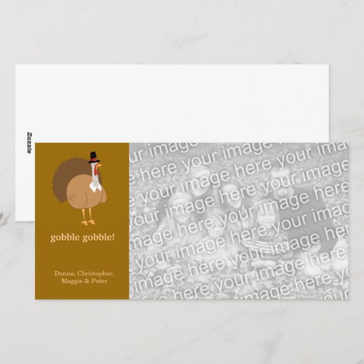 Gekke Turkije Feestdagenkaart (Voorkant / Achterkant)