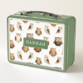 Gekke Uil Metalen Lunchbox (Achterkant)